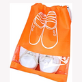 Non Woven Shoe Bag Storage Bag, Shoe Storage Drawstring Drawstring, Shoe Storage Bag, Dust-proof PACK OF 5 - Orange