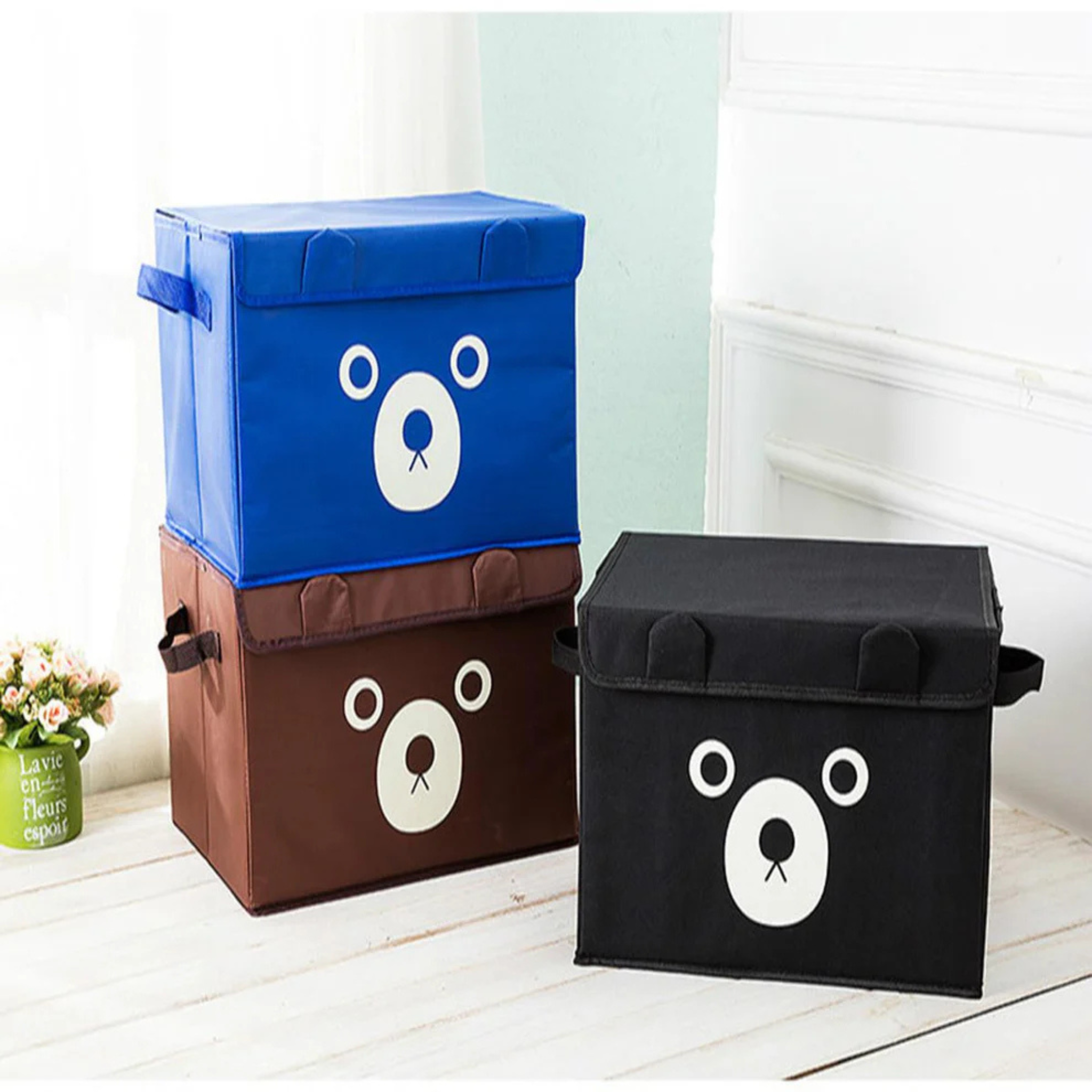 Panda Storage Box - Fold-able Cartoon Cute Bear Storage Box For Clothes & Kids Toys