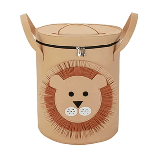 Cartoon Animal Storage Basket Large -Lion - Zeebad Pillow's