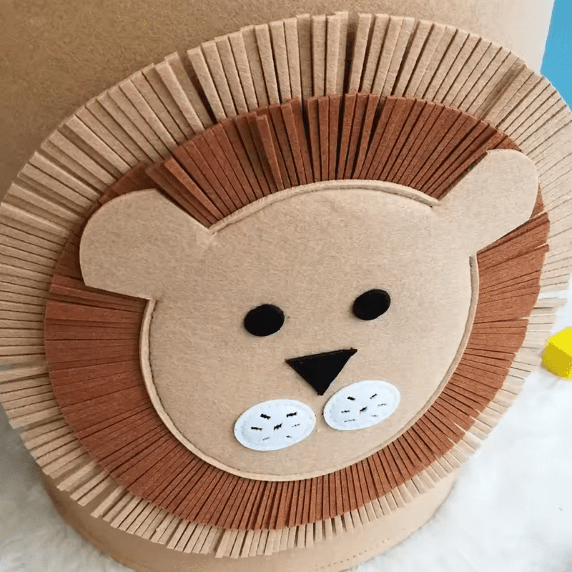 Cartoon Animal Storage Basket Large -Lion - Zeebad Pillow's