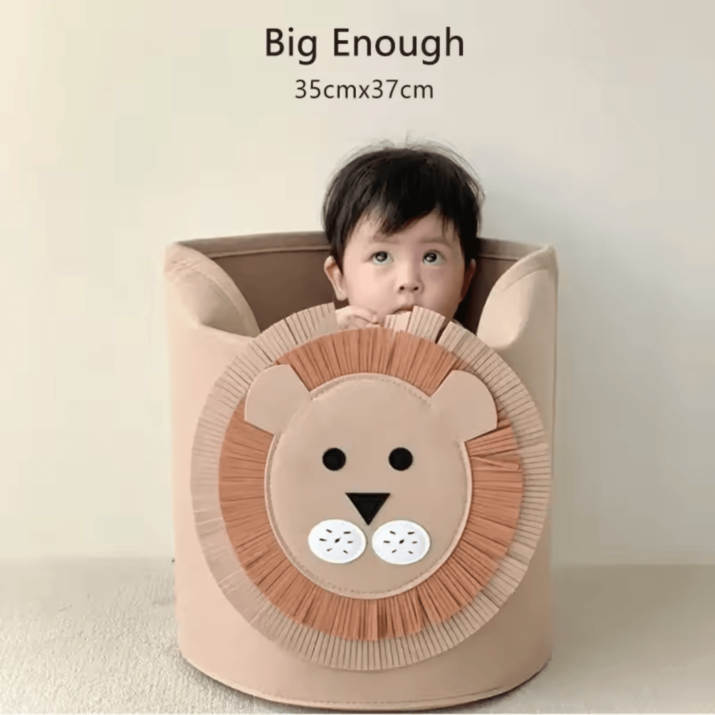 Cartoon Animal Storage Basket Large -Lion - Zeebad Pillow's