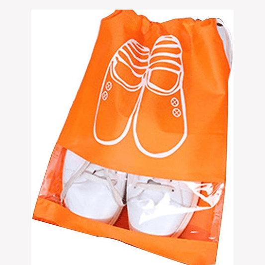 Travel Shoe Bags Set, Non-Woven Shoe Storage Pack, Dust-Proof Organizers - Orange - Zeebad Pillow's