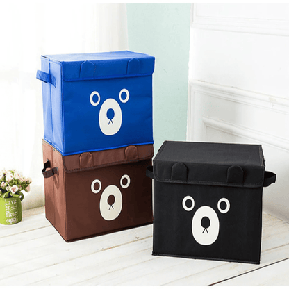Panda Storage Box - Fold-able Cartoon Cute Bear Storage Box For Clothes & Kids Toys - Zeebad Pillow's