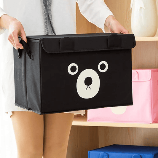 Panda Storage Box - Fold-able Cartoon Cute Bear Storage Box For Clothes & Kids Toys - Zeebad Pillow's