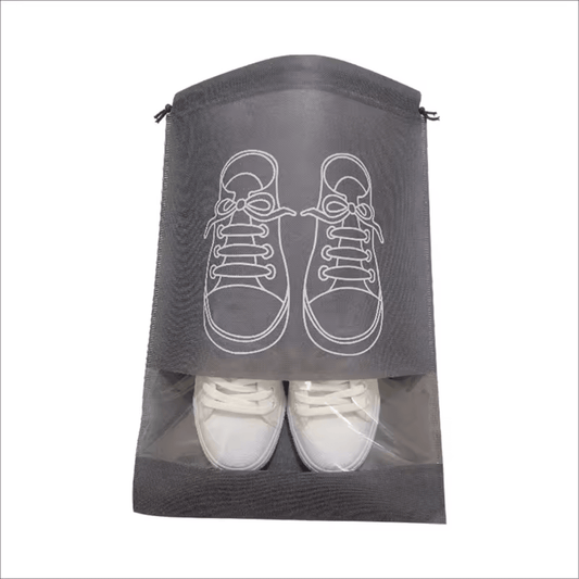 5-Pack Grey Travel Shoe Bags - Large Shoe Packing Organizers for Men and Women - Zeebad Pillow's