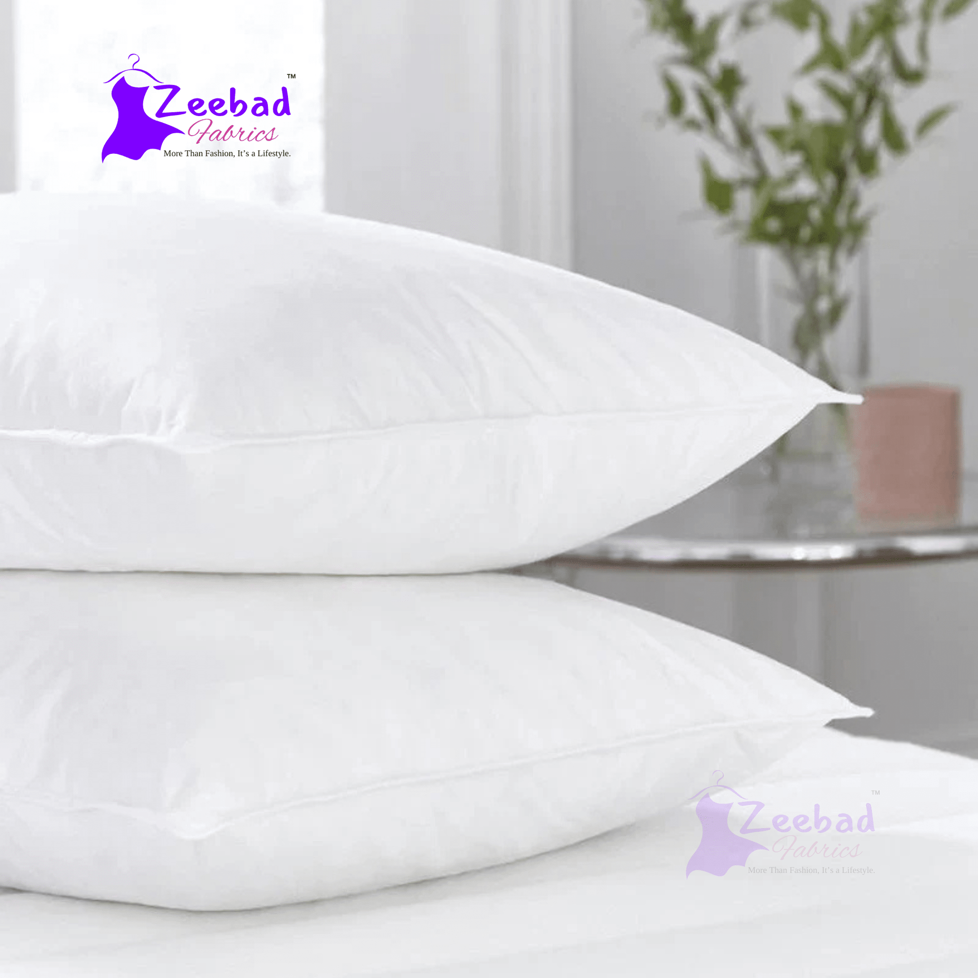 Vacuum Packed Luxury Pillows - Pack of 2 - Zeebad Pillow's